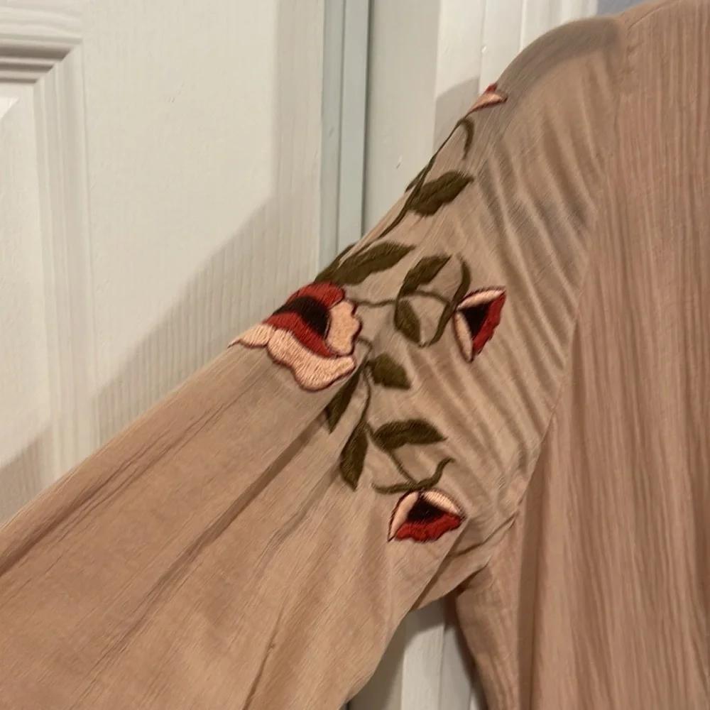 Chasing Unicorns Blush Pink Embroidered Maxi Dress - Picture 4 of 7